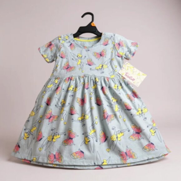 Disney Toddler Dress, Tinker Bell Girls Dress, 4T Princess Dress, Blue Butterfly - Picture 1 of 8